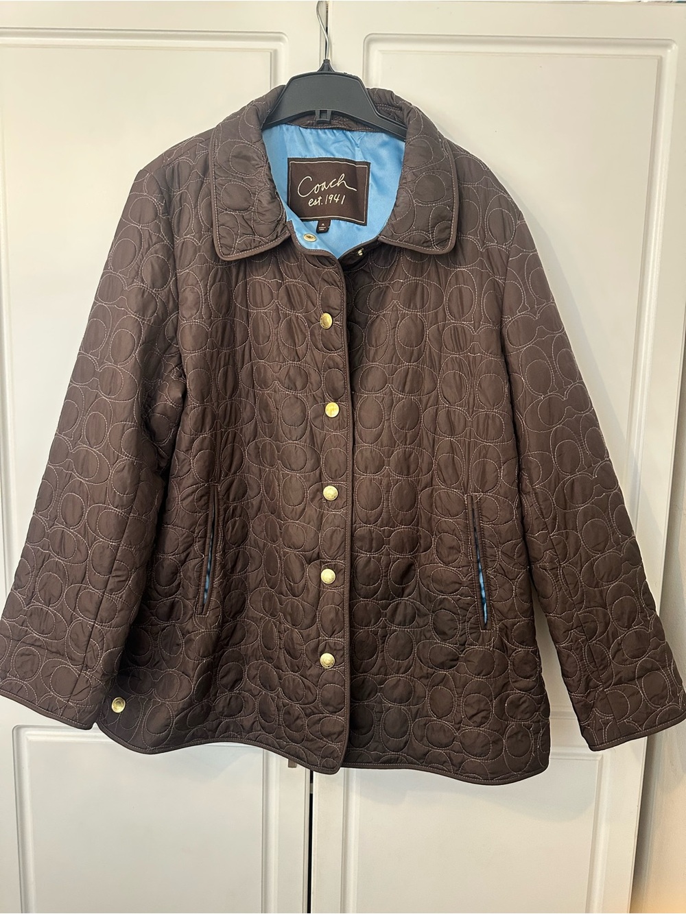 Coach brown logo jacket